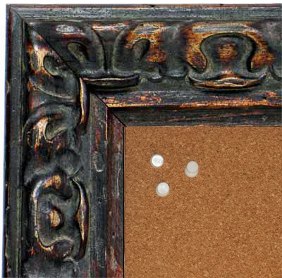 BB1416-2 Distressed Brown Medium To Extra Large Custom Cork Chalk Or Dry Erase Board