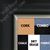 BB1521-2 Black With Silver Trim Extra Large Wall Board Cork Chalk Dry Erase