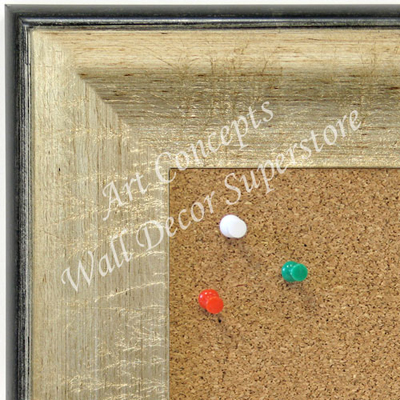 BB1663-2 | Crackle Silver / Black | Custom Cork Bulletin Board | Custom White Dry Erase Board | Custom Chalk Board
