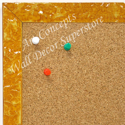 BB1691-6 | Glossy Mustard / Design | Custom Cork Bulletin Board | Custom White Dry Erase Board | Custom Chalk Board