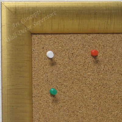 BB1778-1 | Distressed Gold Leaf - Crescent Moulding | Custom Cork Bulletin Board | Custom White Dry Erase Board | Custom Chalk Board