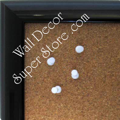 dic BB214-1 Black Lacquer Small To Medium Custom Cork Chalk or Dry Erase Board