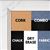 BB36-1 Off White Small Custom Cork Chalk or Dry Erase Board