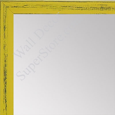 MR1532-7  Distressed Yellow - Very Small Custom Wall Mirror -  Custom Bathroom Mirror