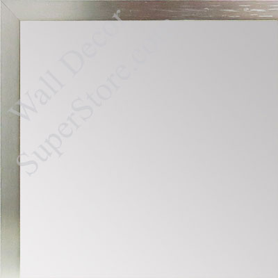 MR1540-02 Thin Metal Polished Nickel Look  Medium Custom Wall Mirror Custom Floor Mirror