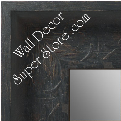 MR1613-2  Distressed Black Custom Wall Mirror