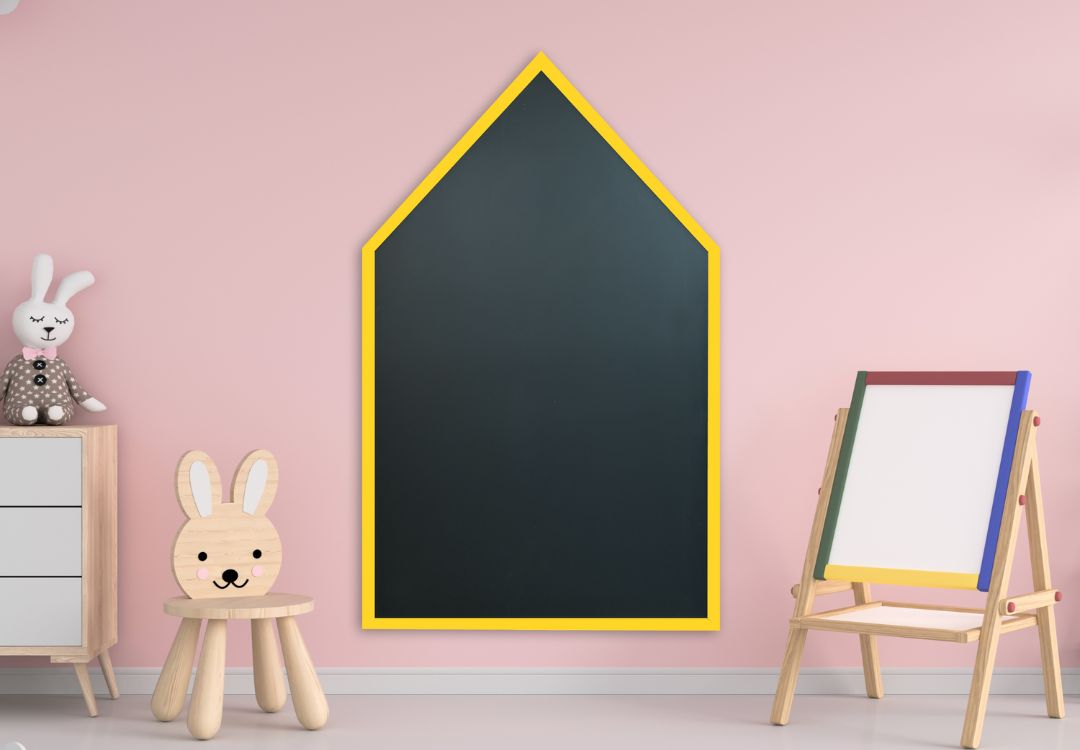 Custom Framed Chalkboard House
