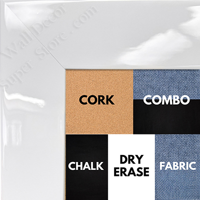 BB1201-2 White - 2 Inch Wide - Custom Cork, Chalk, Dry Erase