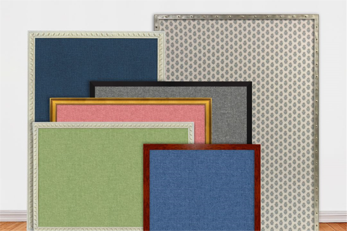 Framed Fabric Wrapped Bulletin Boards