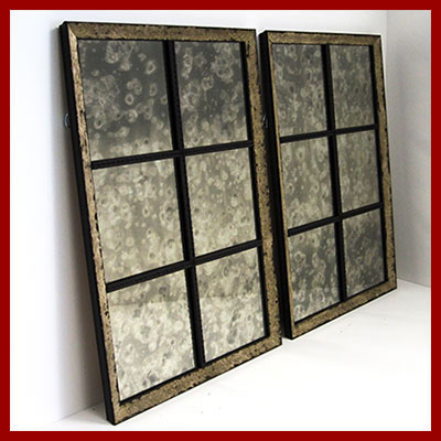 Distressed Frame - Floating Clouds Antique Mirror