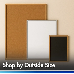OUTSIDE SIZE: Cork - Chalk - Dry Erase 