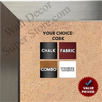 BB1708-1 | Stainless Steel Look - Mica Finish - Moulding| Custom Cork Bulletin Board | Custom White Dry Erase Board | Custom Chalk Board