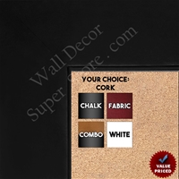 BB1865-1 - Matte Satin Black 2 3/4" Wide Value Priced Medium To Extra Large Custom Cork Chalk Or Dry Erase Board