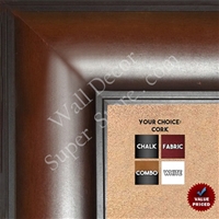 BB1869-2 Walnut Brown 3" Wide Value Priced Medium To Extra Large Custom Cork Chalk Or Dry Erase Board