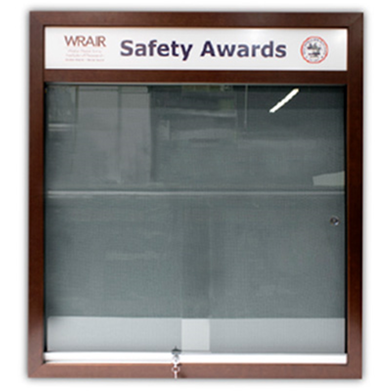 BBC206 2 Sliding Doors Enclosed Cork Bulletin Board with Header