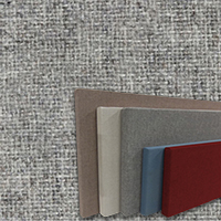 FW800-04 Light Grey Blend - Frameless Fabric Wrap Cork Bulletin Board - Classic Hook And Loop Velcro