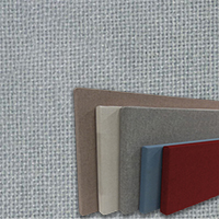 FW800-27 Eucalyptus Frameless Fabric Wrap Cork Bulletin Board - Classic Hook And Loop Velcro