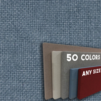 DISC - FW800-36 Lake Blue Color Frameless Fabric Wrap Cork Bulletin Board - Classic Hook And Loop Velcro