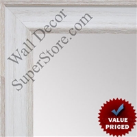 MR1512-1 White Distressed Barnwood - Medium Custom Wall Mirror, Floor Mirror