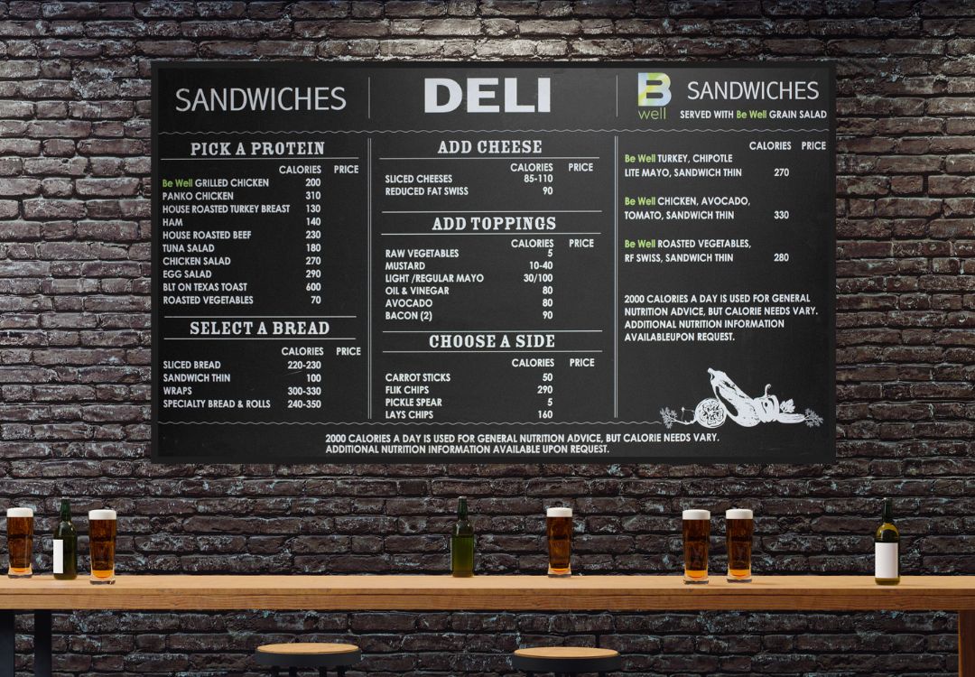 Custom chalkboard menu's - we use your vector graphics and create in any size 