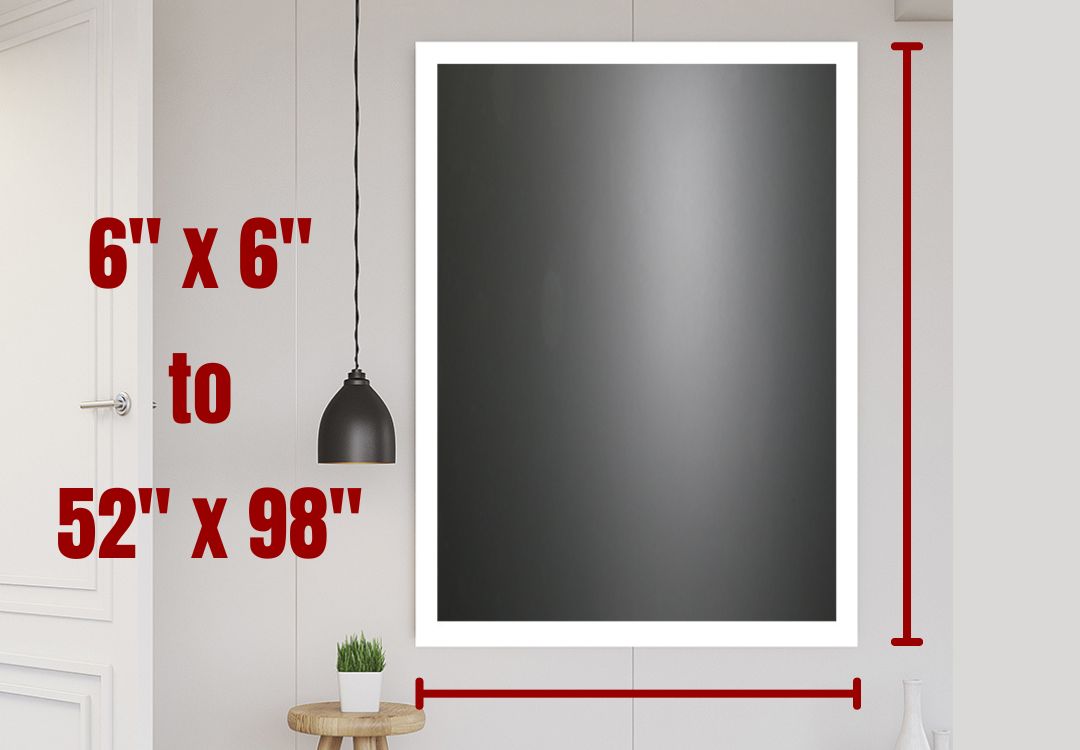 Custom chalkboards by the outside size of the frame - very small and very large are ok