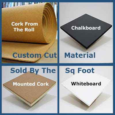 Wallboard Material; Chalkboard, Cork, Whiteboard - Cut To Your Size - Sold By The Square Foot