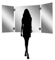 Custom Frameless 3 Panel Mirrors