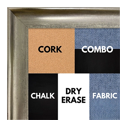 BB1208-3 Pewter - 1.13 Inch Wide - Custom Cork Chalk Dry Erase