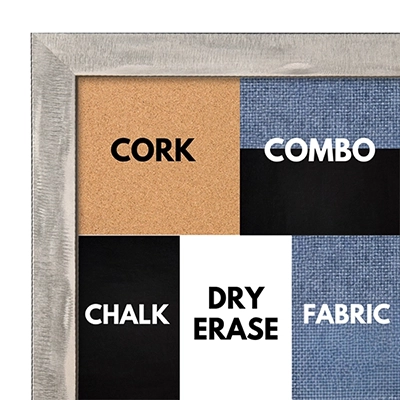 BB1316-5 Distressed Silver Cap - 0.75 Inch Wide - Custom Cork Chalk Dry Erase