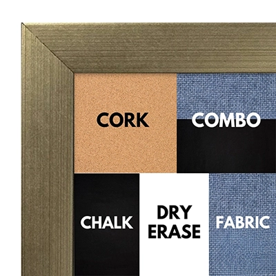 BB1322-2 Brushed Champagne Brass - 1.625 Inch Wide - Custom Cork Chalk Dry Erase