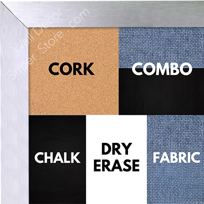BB1003-1 Classic Professional Satin Aluminum Frame - Your Choice - Cork Chalk or Dry Erase Board Small To Extra Large