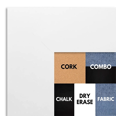 BB1048-8 Matte White - Cork, Chalk, Dry Erase, Combo, Fabric Wrap 