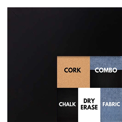 BB1048-9 Matte Black - Cork, Chalk, Dry Erase, Combo, Fabric Wrap 