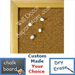 BB162-1 Clear Natural Small Custom Cork Chalk or Dry Erase Board
