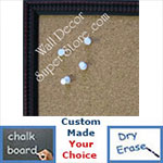 BB176-1 Mahogany Small Custom Cork Chalk or Dry Erase Board