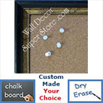 BB194-1 Matte Black Antique Scoop Small To Medium Custom Cork Chalk or Dry Erase Board