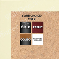 BB37-1 Matte White Small Custom Cork Chalk or Dry Erase Board