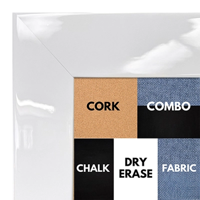 BB1201-2 White - 2 Inch Wide - Custom Cork Chalk Dry Erase