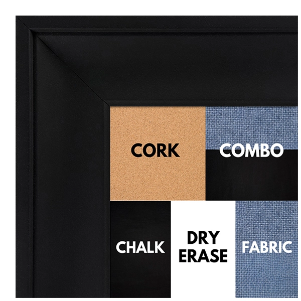 BB1205-1 Black  - 2 Inch Wide - Custom Cork Chalk Dry Erase
