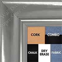 BB1211 Silver  - 2.5 Inch Wide - Custom Cork, Chalk, Dry Erase