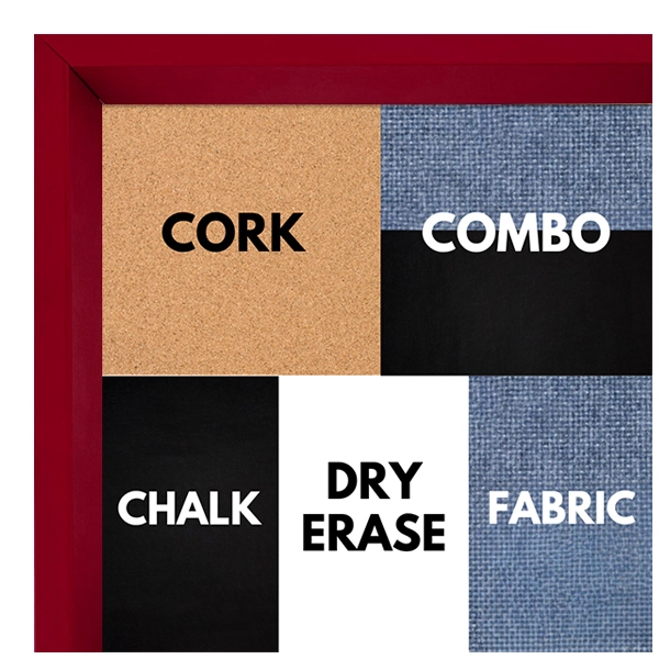 BB1212-1 Red  - 0.69 Inch Wide - Custom Cork Chalk Dry Erase