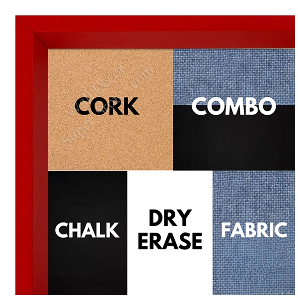 BB1212-2 Bright Red - 0.69 Inch Wide - Custom Cork Chalk Dry Erase