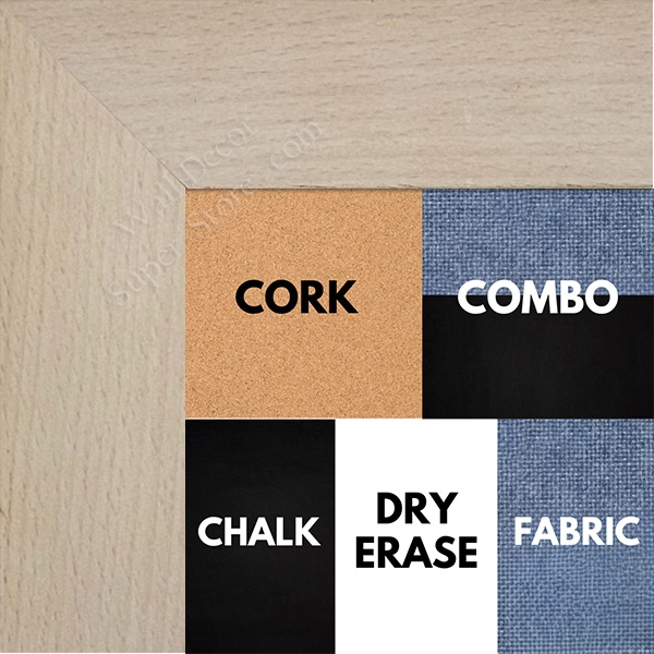 BB1213-2 White Wash  - 1.75 Inch Wide - Custom Cork Chalk Dry Erase