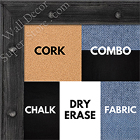 BB1502-4 Vintage Gray with Rivets Small To Medium Custom Cork Chalk or Dry Erase Board
