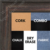 BB1512-3 Walnut Distressed Barnwood - Large Wall Board Cork Chalk Dry Erase