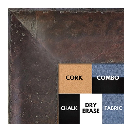 BB1531-2 Distressed Burlwood Walnut Coffee Brown Custom Extra Extra Large Wall Board Cork Chalk Dry Erase
