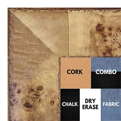 BB1531-3 Distressed Burlwood Light Pecan Custom Extra Extra Large Wall Board Cork Chalk Dry Erase