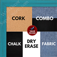 BB1532-9 Distressed Turquoise -  Small Custom Cork Chalk or Dry Erase Board