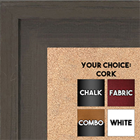 BB1534-3 Distressed Dark Brown - Extra Large Custom Cork Chalk or Dry Erase Board