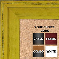 BB1534-7 Distressed Yellow - Extra Large Custom Cork Chalk or Dry Erase Board